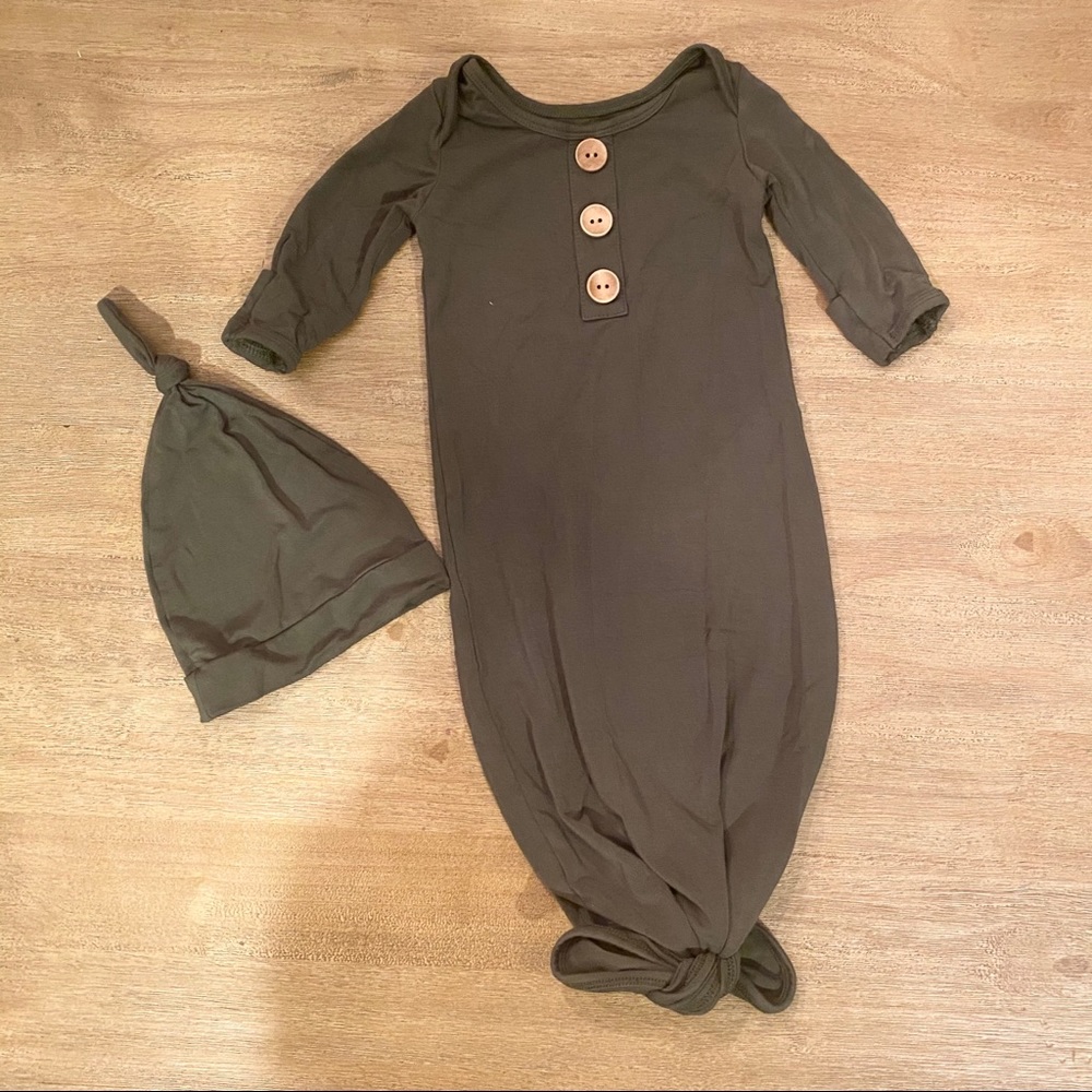 Knotted Gown With Matching Hat